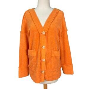 Out From Under UO Orange Oversized Cardigan XS Cozy Soft Girl Fall Sweater